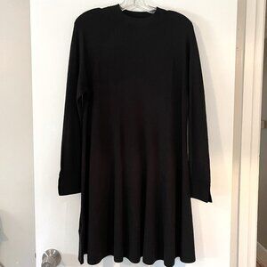 Mock Neck Knit Dress by LOFT in Black size M